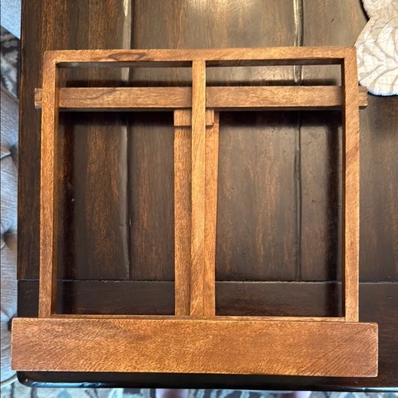 Rustic Wooden Cookbook Holder - Picture 3 of 4